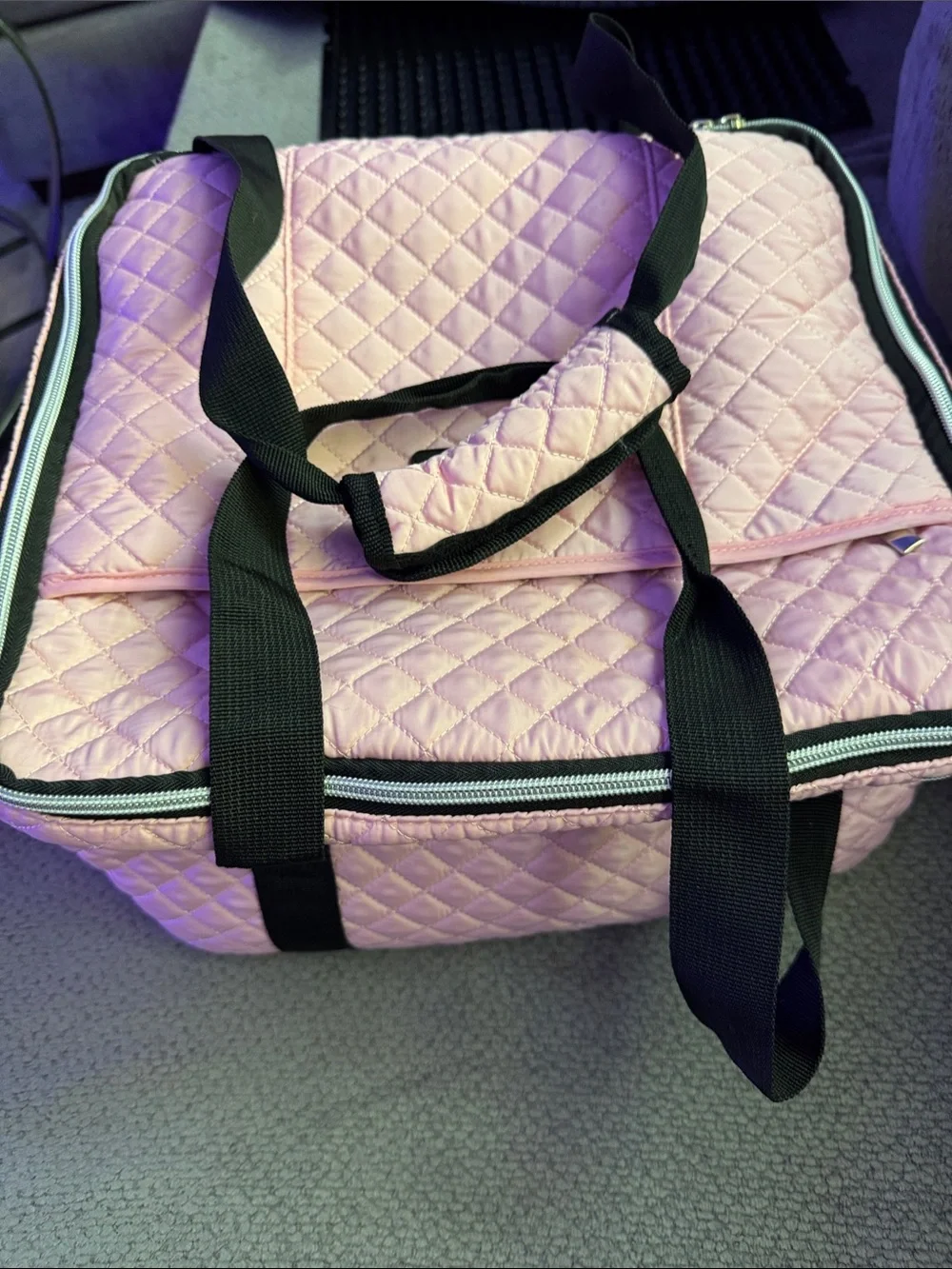 Pink Cricut heat press Storage Case with Dual Layers and Carry Handle